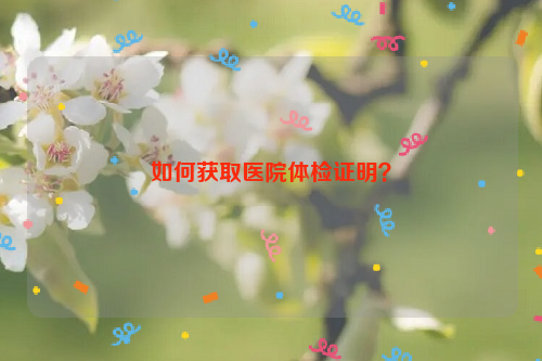 如何获取医院体检证明？